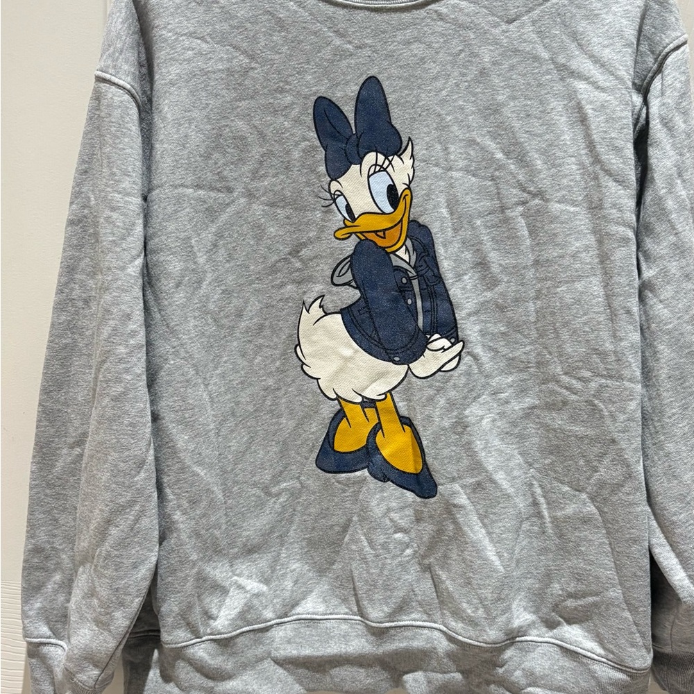 GAP Gray Crewneck Sweater with Cartoon Design